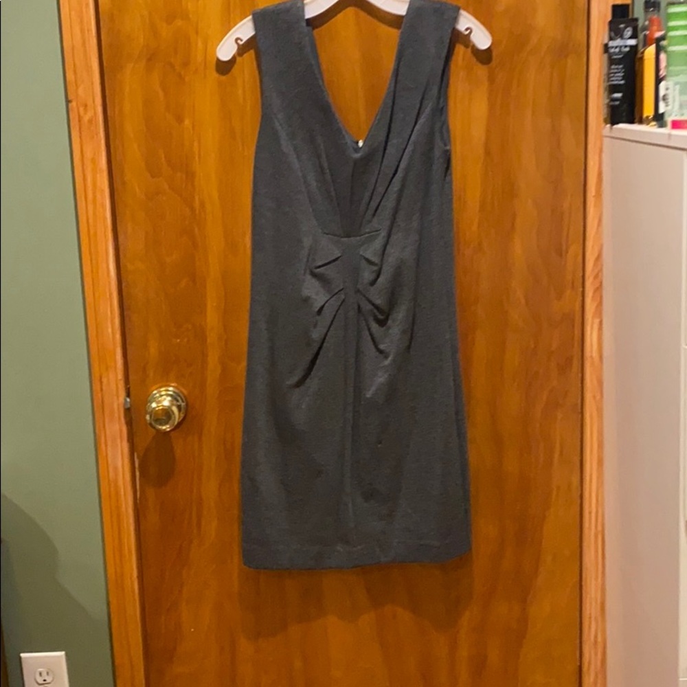 Express size 4 gray double v neck dress